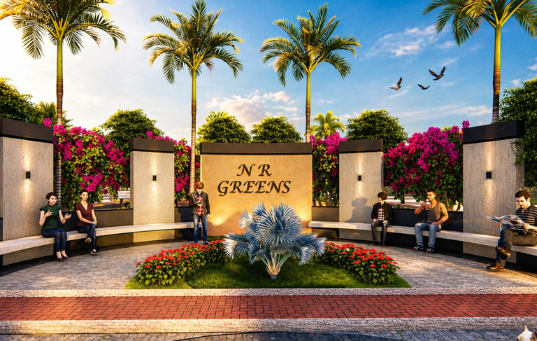 Shashwat NR Greens township with wide roads and amenities