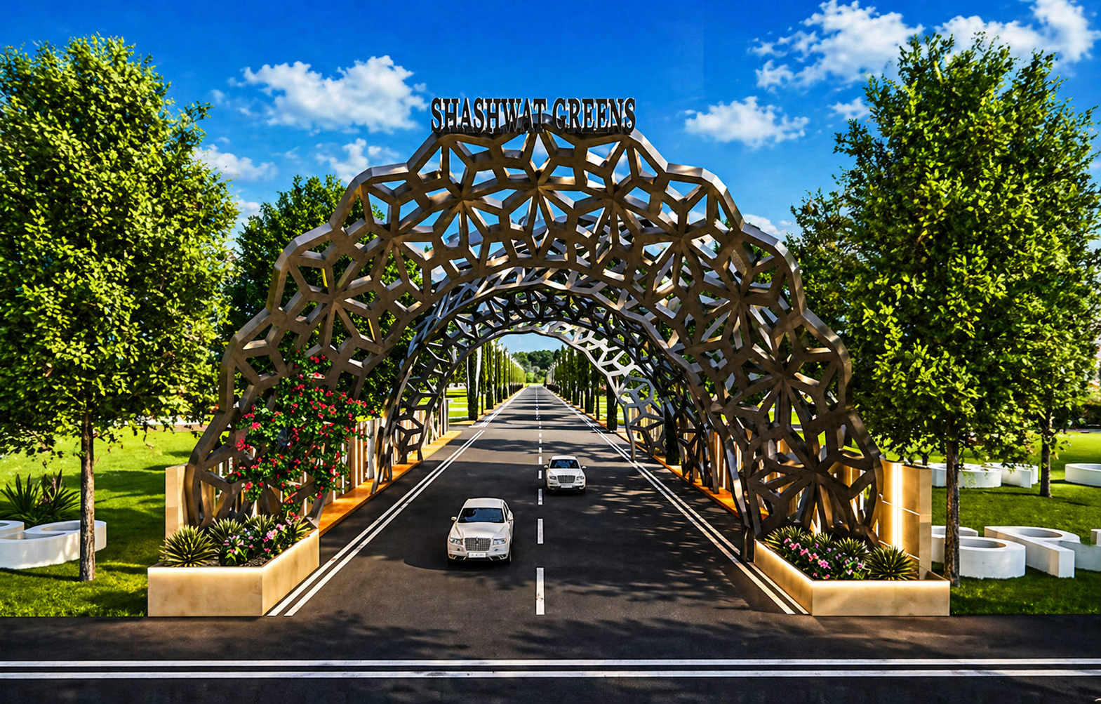 Residential plots at Shashwat Greens with modern infrastructure