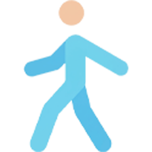 Pedestrian jogging and walking track icon